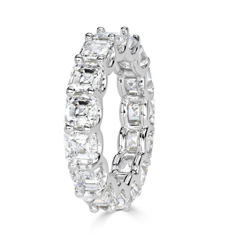 8.00ct Asscher Cut Diamond Eternity Band in Platinum