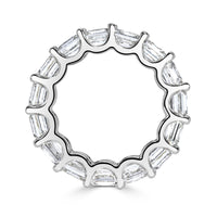 8.00ct Asscher Cut Diamond Eternity Band in Platinum