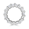 8.00ct Asscher Cut Diamond Eternity Band in 18k White Gold