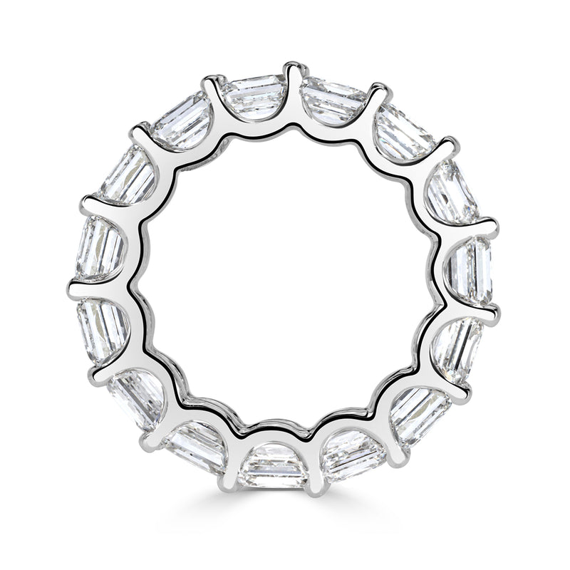 8.00ct Asscher Cut Diamond Eternity Band in 18k White Gold