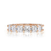 8.00ct Asscher Cut Diamond Eternity Band in 18k Rose Gold