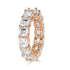 8.00ct Asscher Cut Diamond Eternity Band in 18k Rose Gold