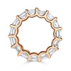 8.00ct Asscher Cut Diamond Eternity Band in 18k Rose Gold