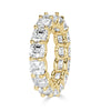 8.00ct Asscher Cut Diamond Eternity Band in 18k Yellow Gold