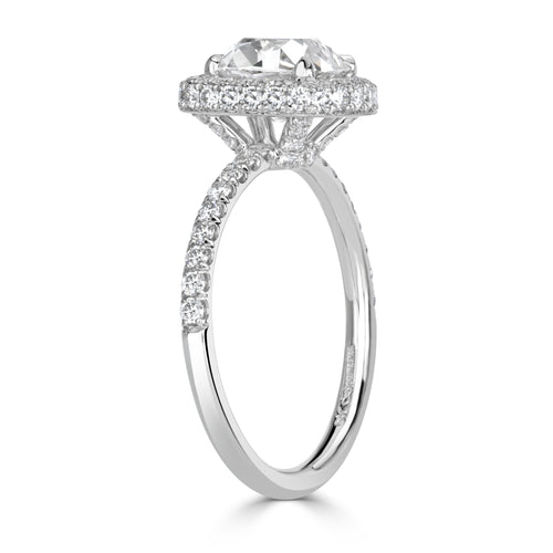 2.24ct Old Mine Cut Diamond Engagement Ring