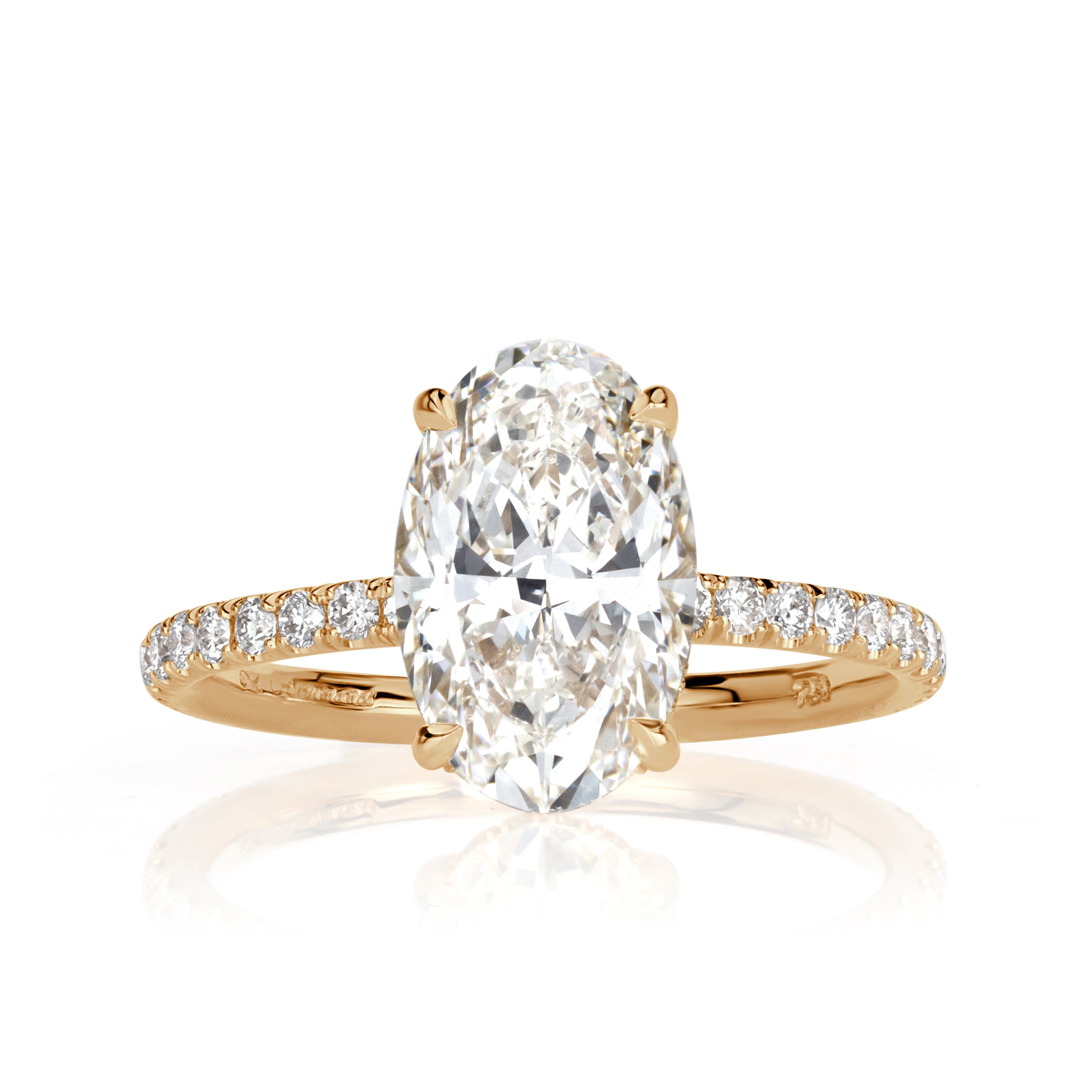 3.12ct Oval Cut Diamond Engagement Ring