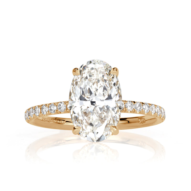 3.12ct Oval Cut Diamond Engagement Ring