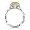 3.15ct Fancy Light Yellow Pear Shaped Diamond Engagement Ring