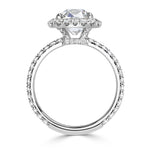 3.19ct Old Mine Cut Diamond Engagement Ring