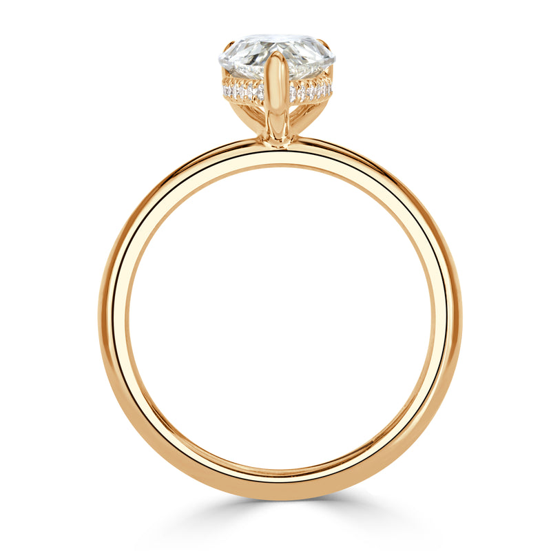 2.10ct Pear Shaped Diamond Engagement Ring