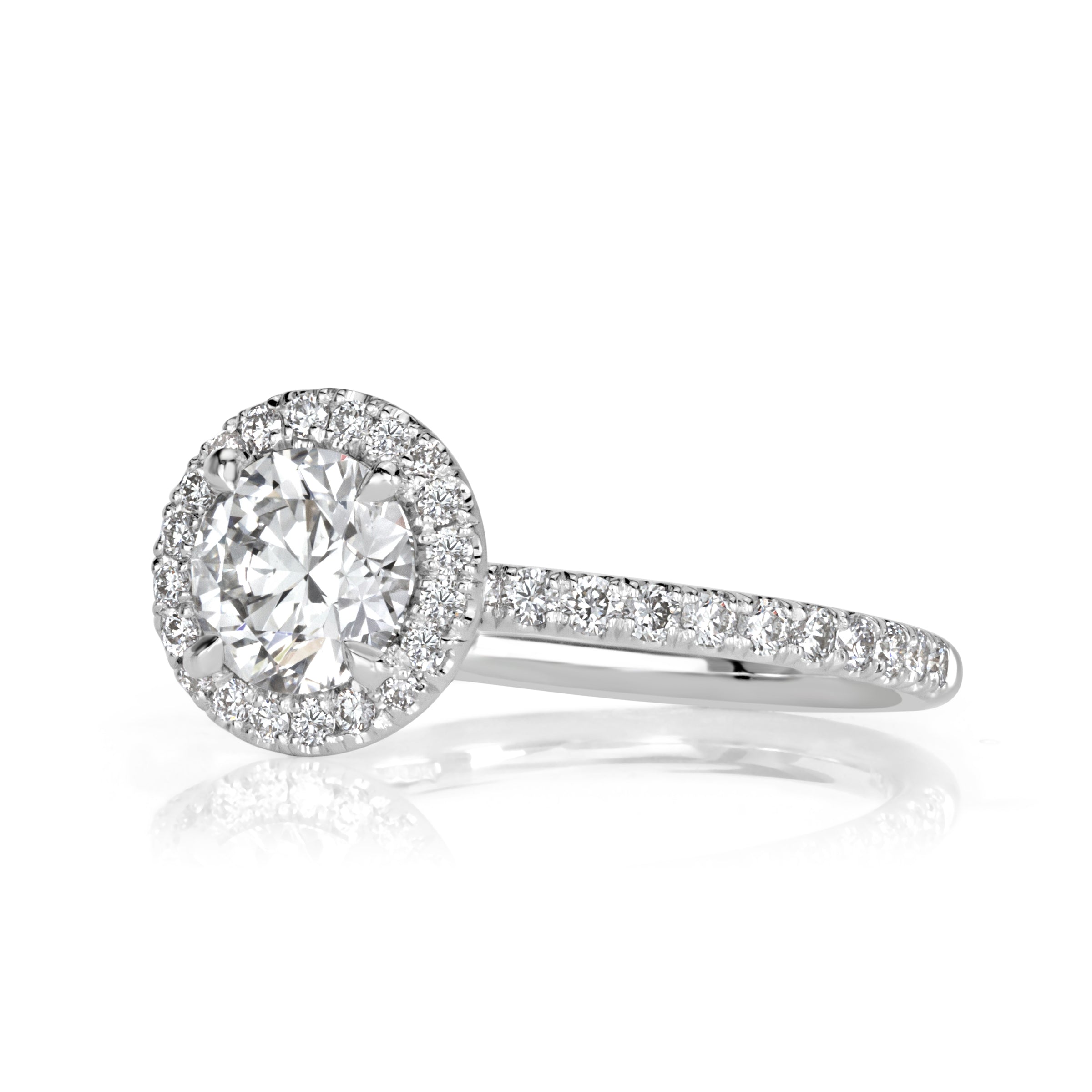 1.21ct Round Brilliant Cut Diamond Engagement Ring
