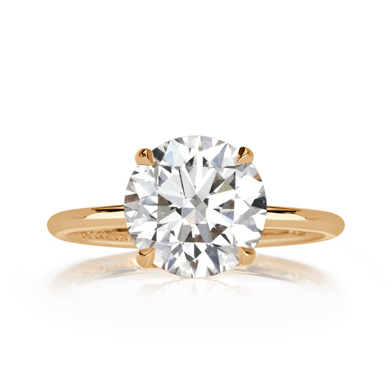 3.16ct Round Brilliant Cut Lab Grown Diamond Engagement Ring – Mark ...