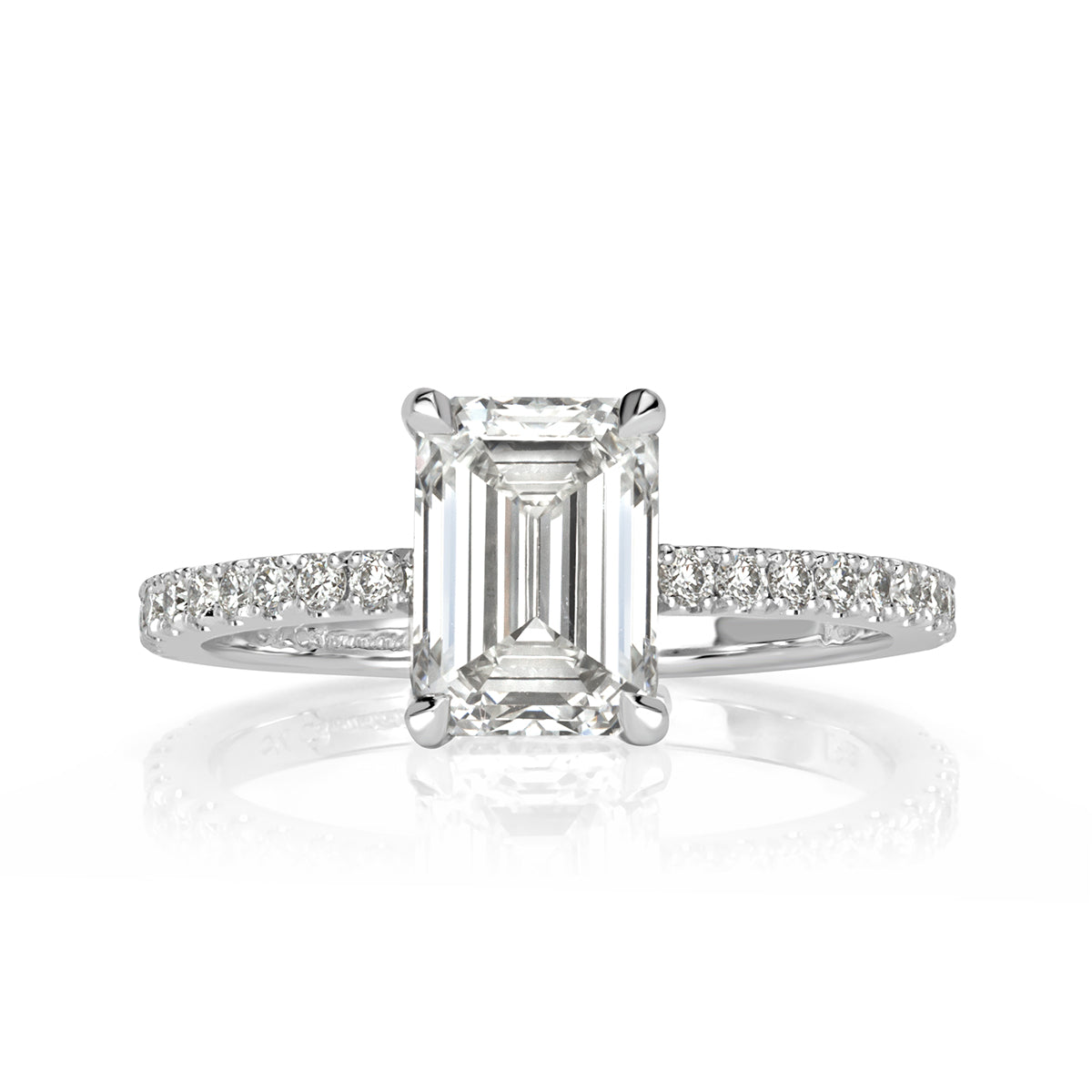 2.19ct Emerald Cut Diamond Engagement Ring