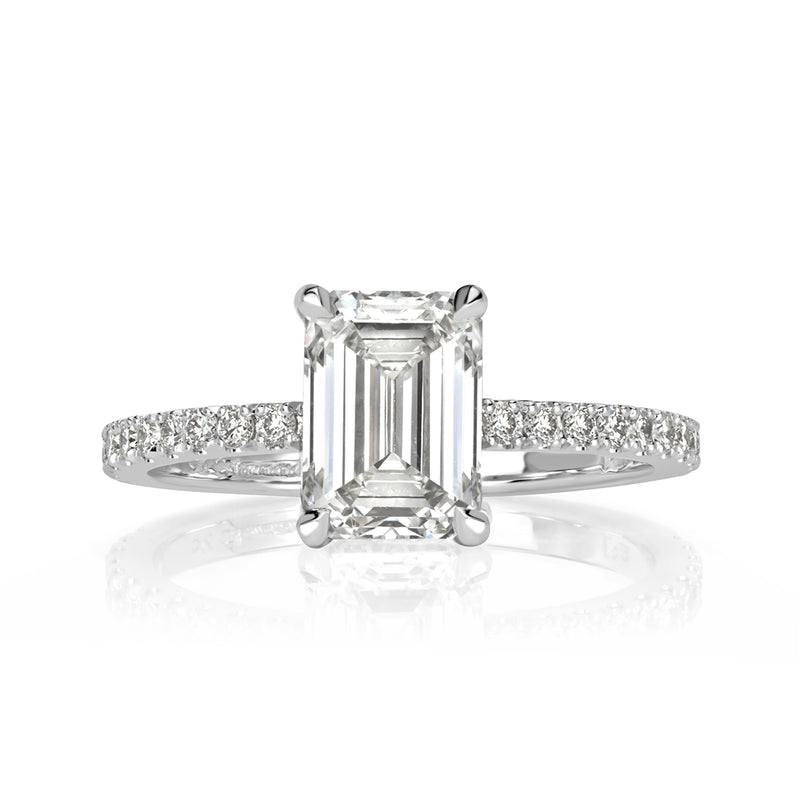 2.19ct Emerald Cut Diamond Engagement Ring