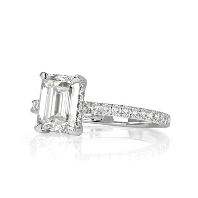 2.19ct Emerald Cut Diamond Engagement Ring