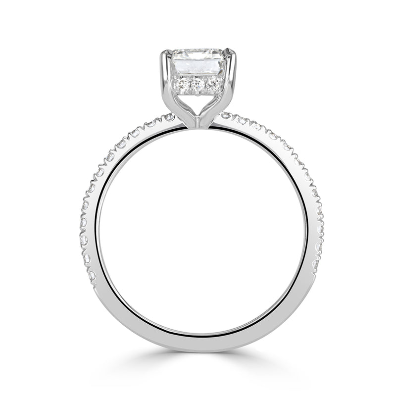 2.19ct Emerald Cut Diamond Engagement Ring