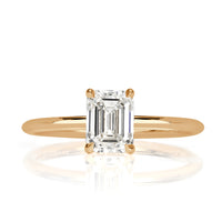 1.26ct Emerald Cut Diamond Engagement Ring