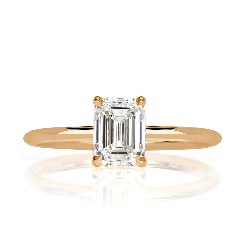 1.26ct Emerald Cut Diamond Engagement Ring