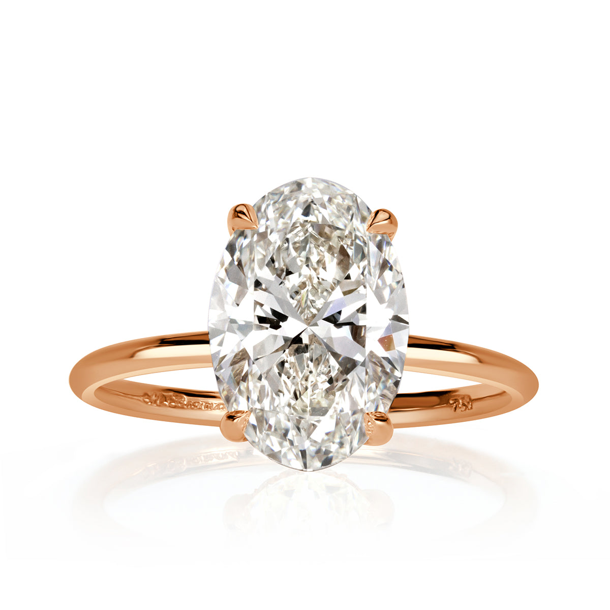 3.33ct Oval Cut Diamond Engagement Ring