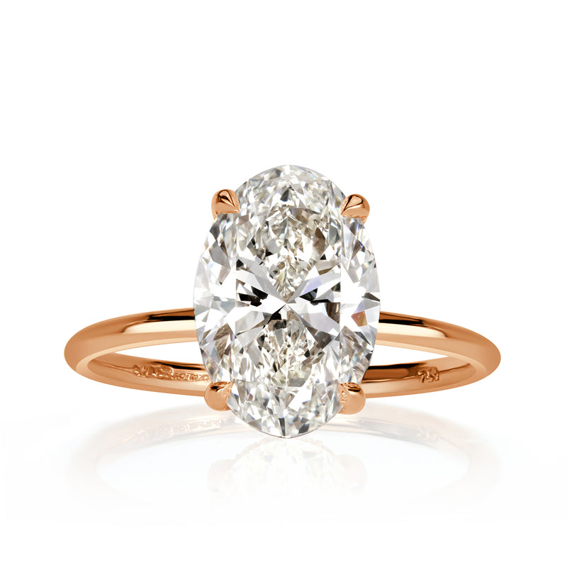 3.33ct Oval Cut Diamond Engagement Ring