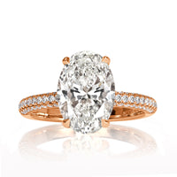 3.97ct Oval Cut Diamond Engagement Ring