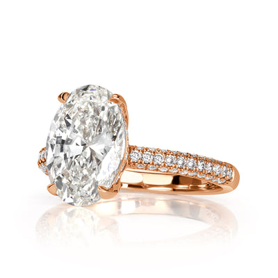 3.97ct Oval Cut Diamond Engagement Ring