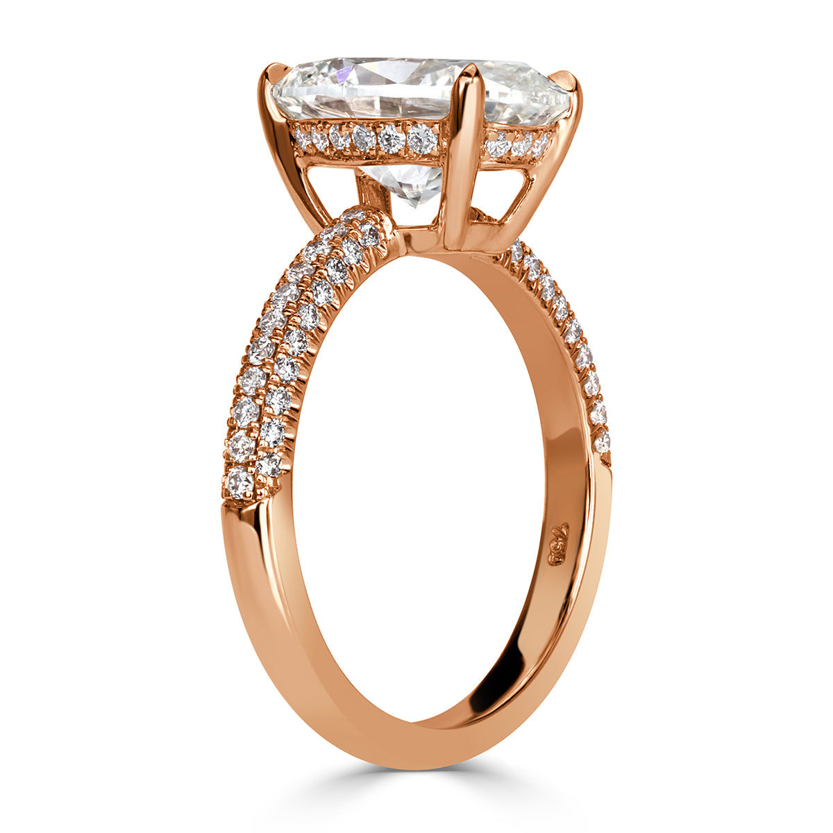 3.97ct Oval Cut Diamond Engagement Ring