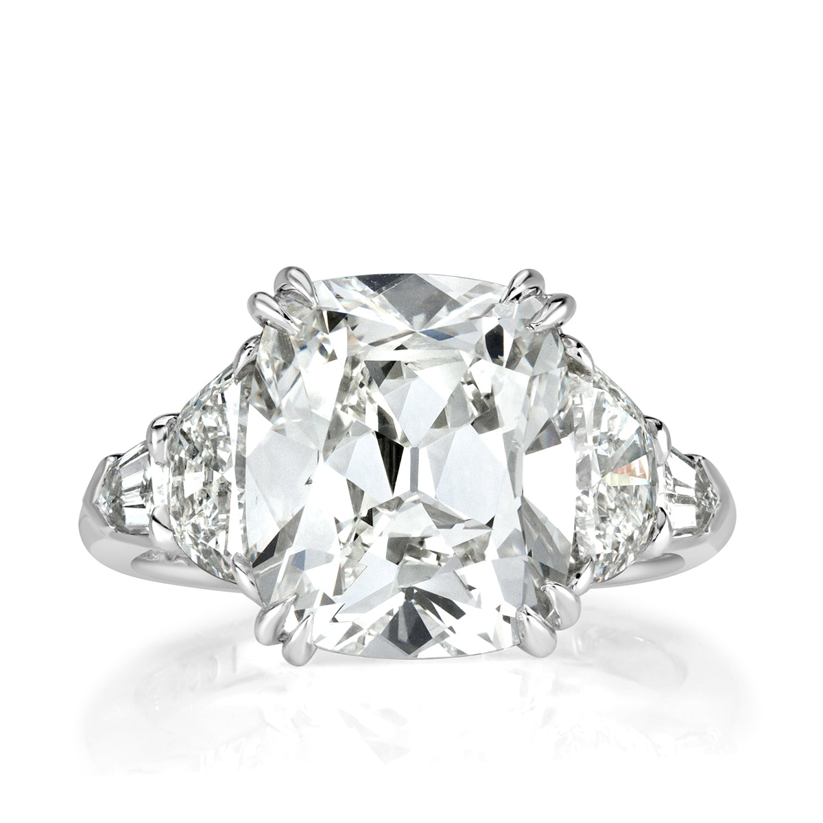 6.27ct Old Mine Cut Diamond Engagement Ring