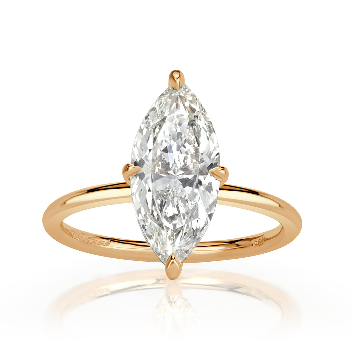 2.33ct Marquise Cut Diamond Engagement Ring