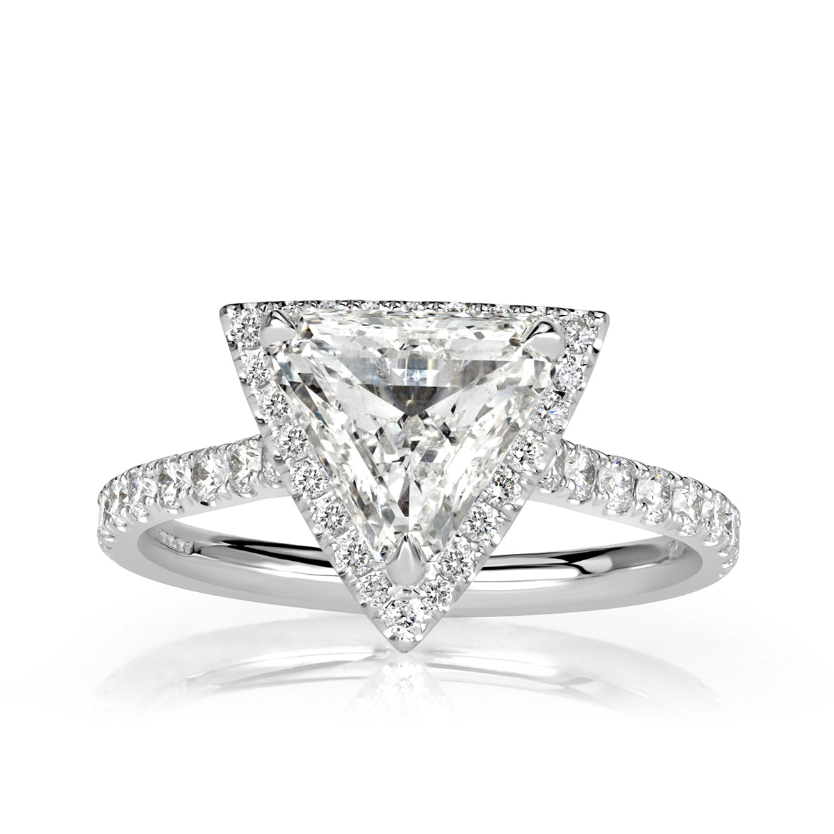 1.98ct Trillion Cut Diamond Engagement Ring