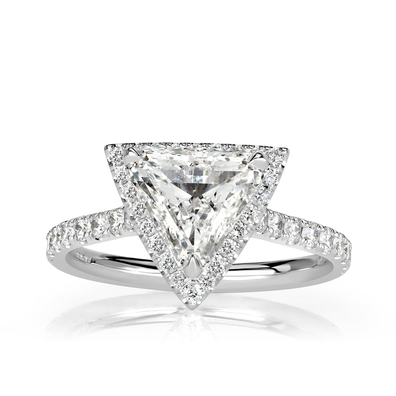 1.98ct Trillion Cut Diamond Engagement Ring