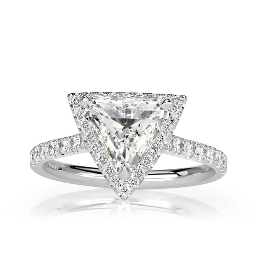 1.98ct Trillion Cut Diamond Engagement Ring
