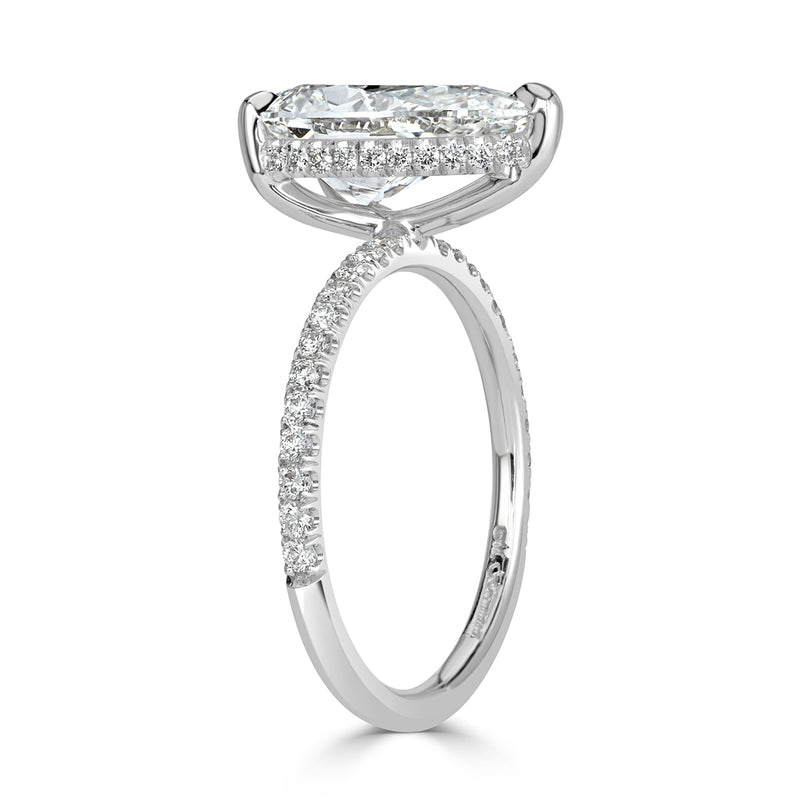 3.37ct Pear Shaped Diamond Engagement Ring
