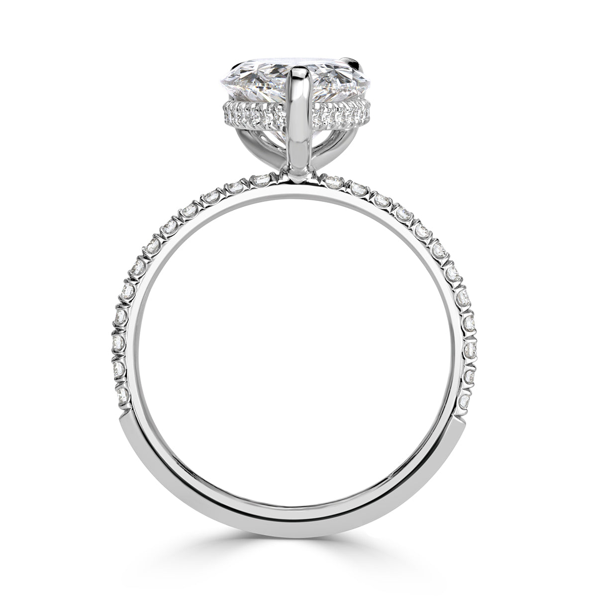 3.37ct Pear Shaped Diamond Engagement Ring