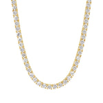 15.15ct Round Brilliant Cut Diamond Tennis Necklace in 14k Yellow Gold in 15'