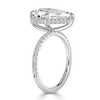 4.44ct Pear Shaped Diamond Engagement Ring