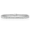 15.61ct Emerald Cut Diamond Tennis Bracelet in 18k White Gold in 7'