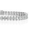 15.61ct Emerald Cut Diamond Tennis Bracelet in 18K White Gold