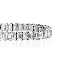 18.95ct Emerald Cut Diamond Tennis Bracelet in 18k White Gold in 7'
