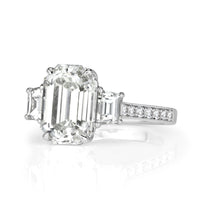 4.99ct Emerald Cut Diamond Engagement Ring
