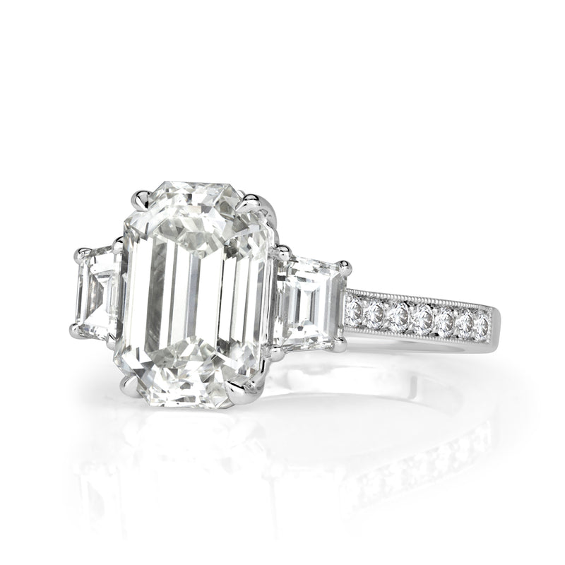 4.99ct Emerald Cut Diamond Engagement Ring