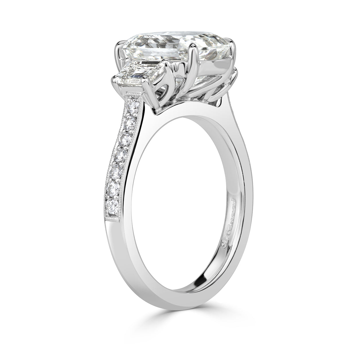 4.99ct Emerald Cut Diamond Engagement Ring