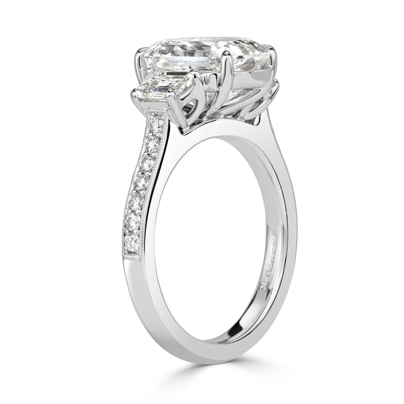 4.99ct Emerald Cut Diamond Engagement Ring