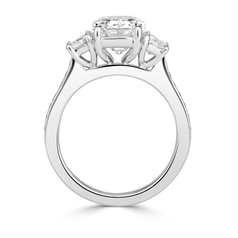 4.99ct Emerald Cut Diamond Engagement Ring
