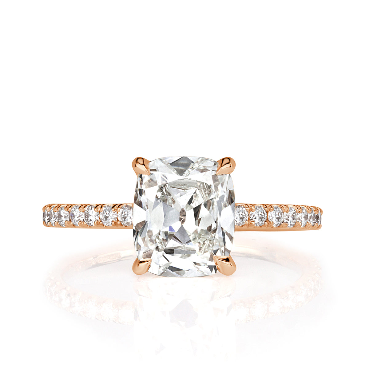 2.37ct Old Mine Cut Diamond Engagement Ring