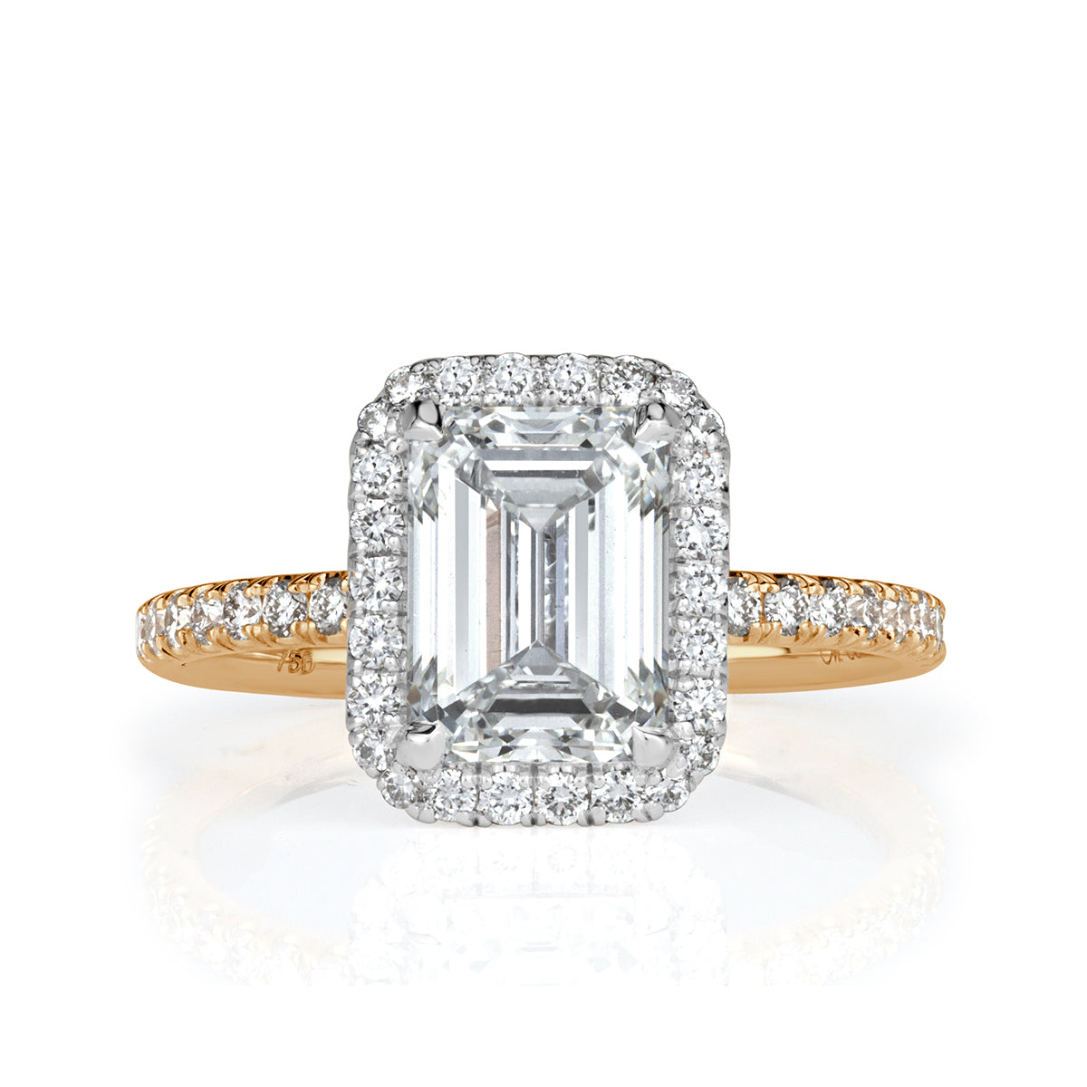 2.61ct Emerald Cut Diamond Engagement Ring