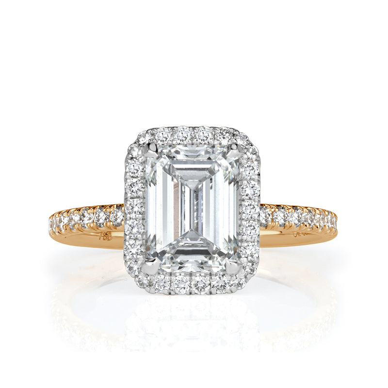 2.61ct Emerald Cut Diamond Engagement Ring