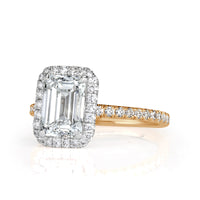 2.61ct Emerald Cut Diamond Engagement Ring