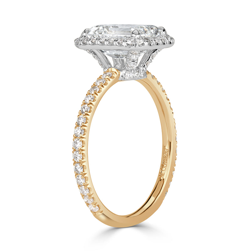 2.61ct Emerald Cut Diamond Engagement Ring