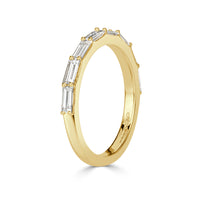 0.65ct Baguette Cut Diamond Wedding Band in 18k Yellow Gold